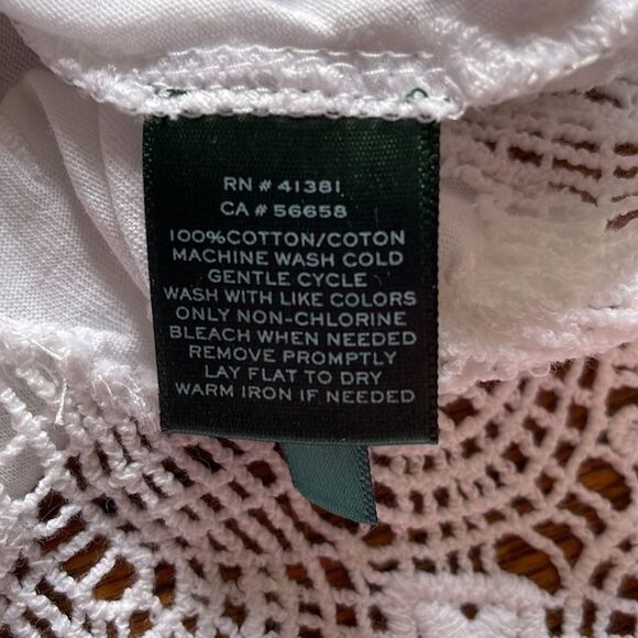 Ralph Lauren White Embroidered V-Neck Midi Dress - Picture 5 of 7